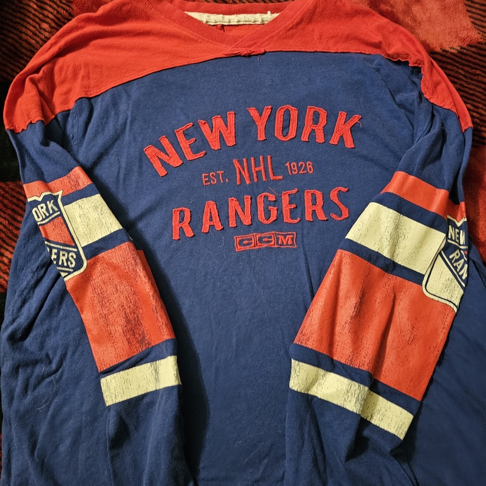 New York Rangers CCM Long Sleeve Shirt